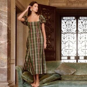 Hill house matilda juniper tartar plaid dress medium